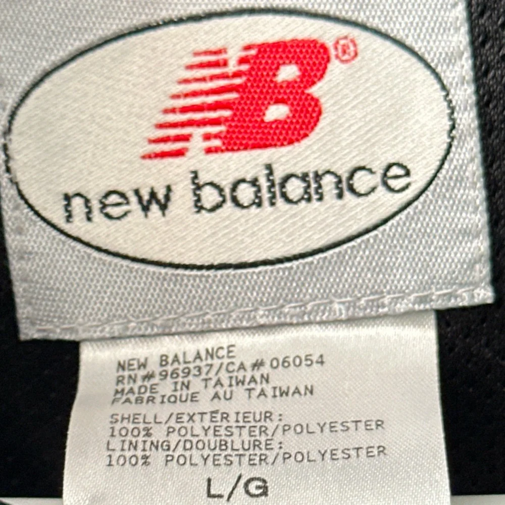 Vintage New Balance Anorak PopOver Jacket Navy Blue with Green Logo, Size Large